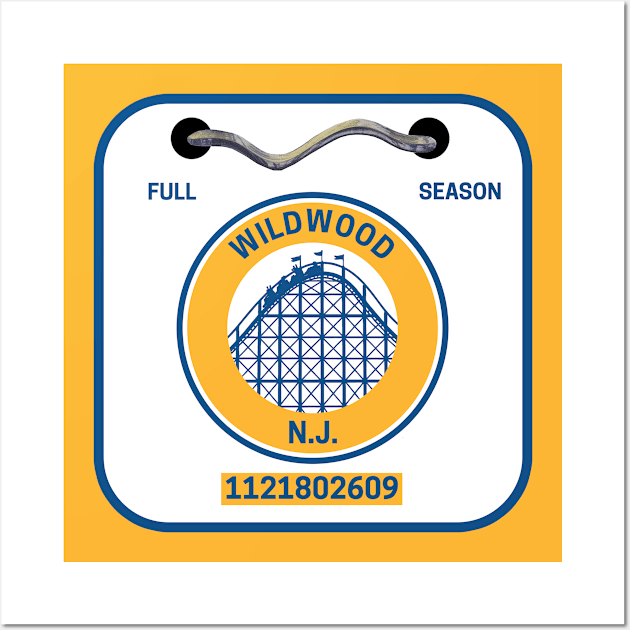 Wildwood New Jersey Beach Badge Wall Art by fearcity